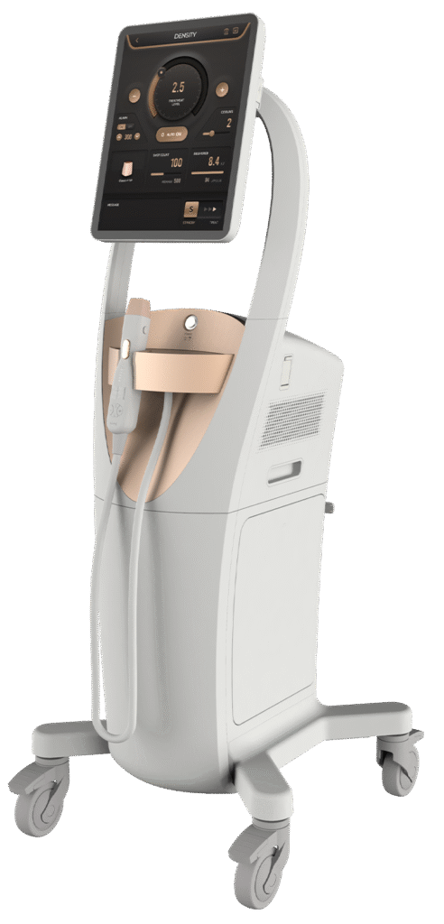 Equipamento médico estético Density RF da Jeisys Medical Brasil, com tecnologia de radiofrequência 2 em 1.